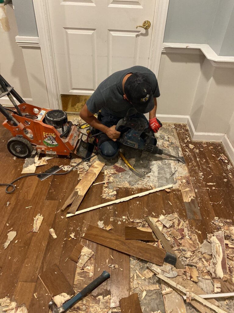 workers renovating a retirement home