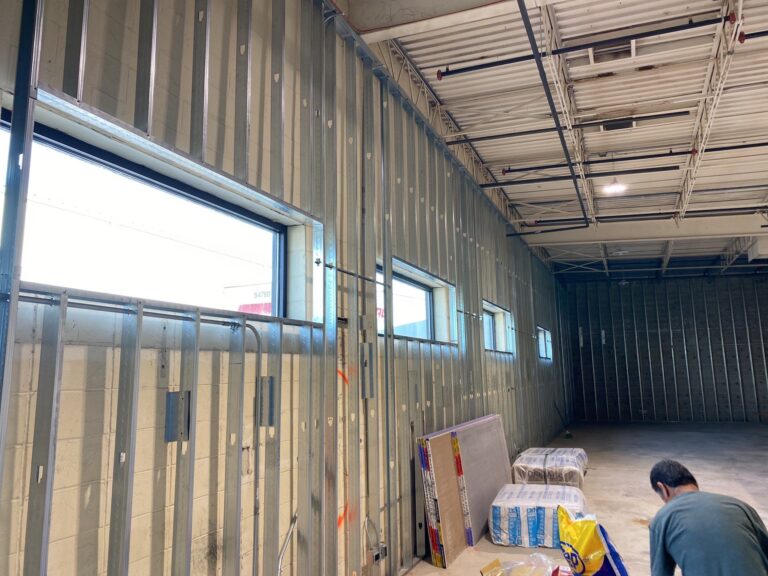 Industrial facility renovation and upgrades during construction