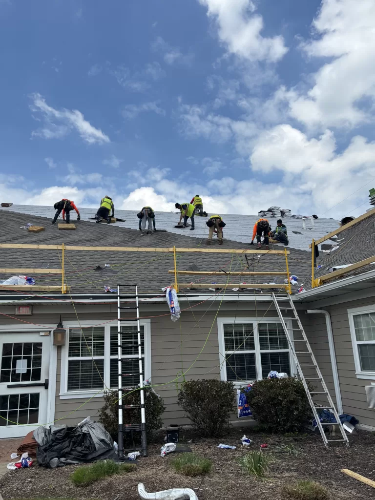 Roofing project on senior living facility in Milwaukee Wisconsin