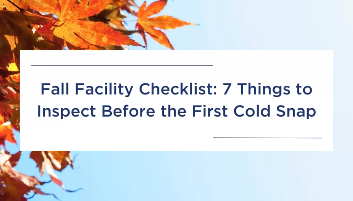 Fall maintenance checklist graphic for Chicagoland property managers