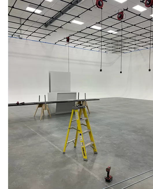 Empty warehouse interior before renovation in Milwaukee Wisconsin