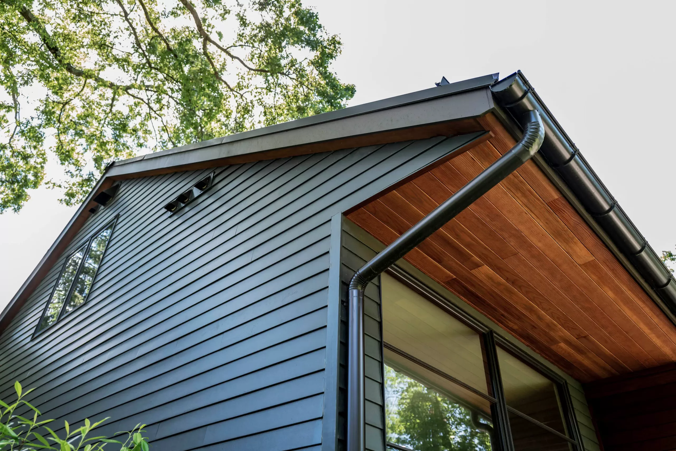 Contemporary building exterior renovation with upgraded siding and durable architectural finishes.