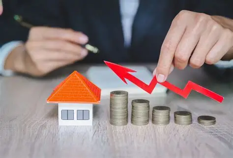 Construction budgeting and planning concept with coins and house model in Oak Brook Illinois